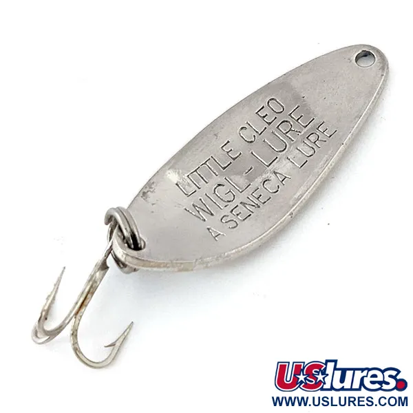 Vintage   Little Cleo Seneca, 1/4oz Nickel fishing spoon #13766