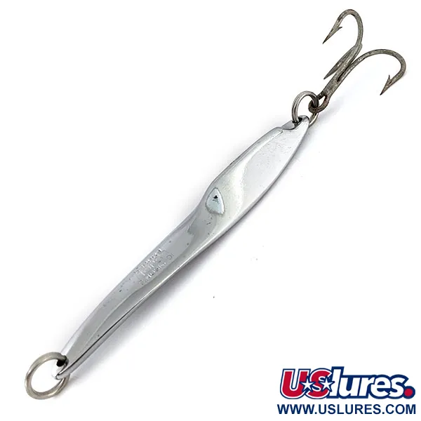 Vintage   ​Johnson Lujon Jig Lure, 2 1/2oz Silver fishing spoon #13779