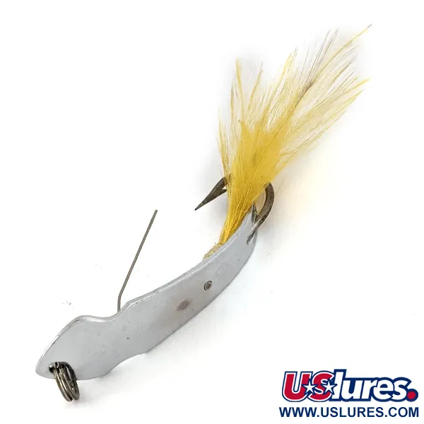 Vintage   ​Błystka antyzaczepowa Tony Accetta Pet Spoon 14, 1/4oz Nickel / Yellow fishing spoon #13783