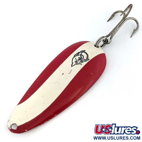 Vintage  Eppinger Dardevle Dardevlet, 3/4oz Red / White / Nickel fishing spoon #13796