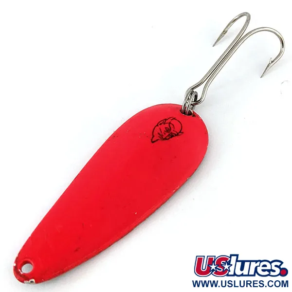 Vintage  Eppinger Dardevle Imp UV, 2/5oz Fluorescent Pink / Nickel fishing spoon #13798