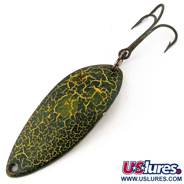 Vintage  Eppinger Dardevle Devle Dog 7700, 1/2oz Frog / Nickel fishing spoon #13799