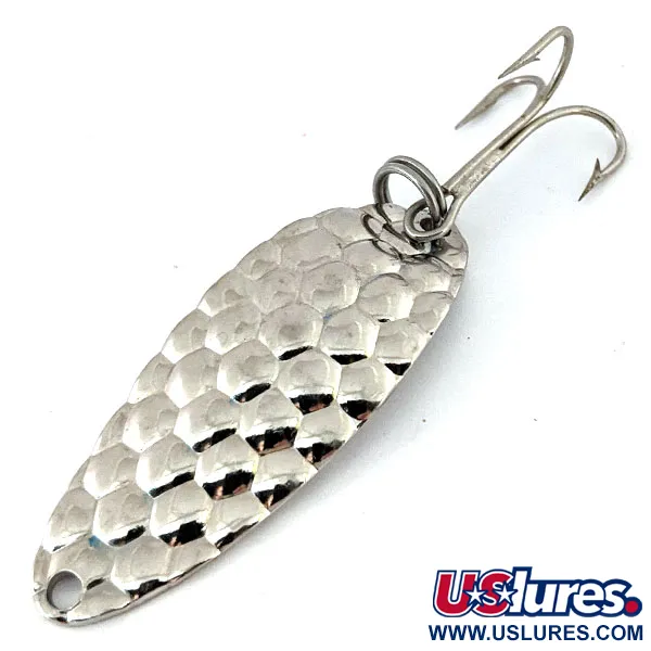 Vintage   Acme Little Cleo bubbles , 1/4oz Nickel fishing spoon #13801