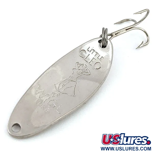 Vintage  Seneca Little Cleo (Hula Girl), 1/3oz Nickel fishing spoon #13805