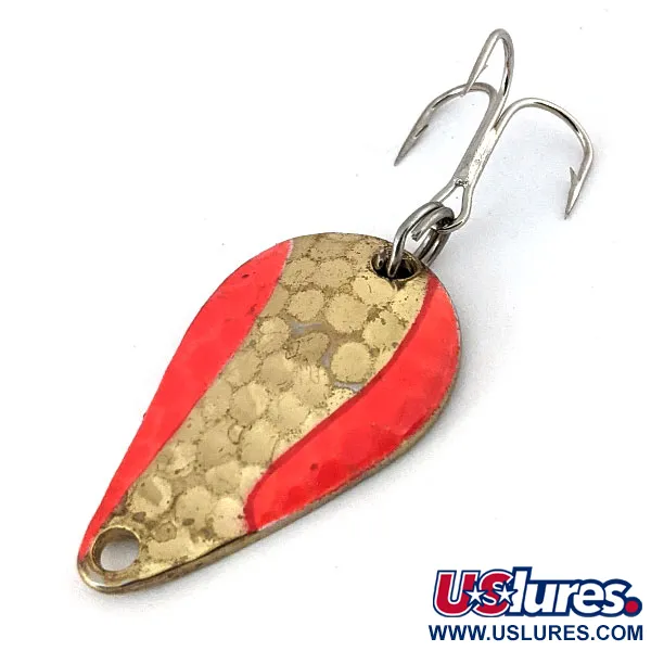 Vintage   Acme Stee-Lee, 1/4oz Gold / Orange fishing spoon #13827