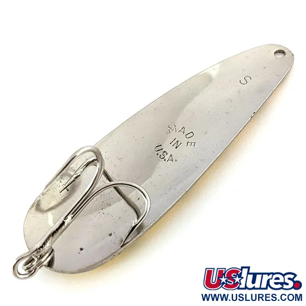 Vintage   Worth Chippewa Steel Spoon , 3/4oz Yellow / Black / Nickel fishing spoon #13851