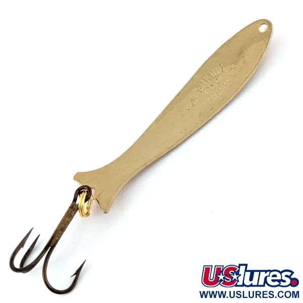 Vintage   ​Acme Flash-King Wobbler , 3/16oz Gold / Orange fishing spoon #13852