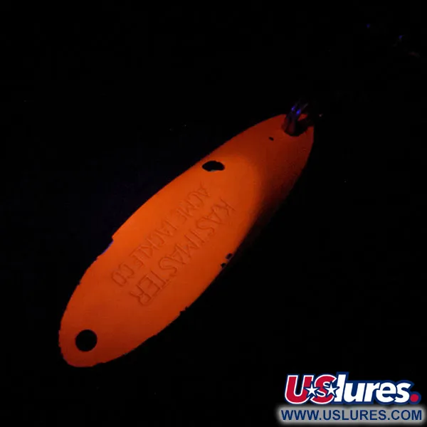 Vintage  Acme Kastmaster UV, 1/2oz Nickel / Orange fishing spoon #13866