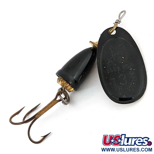 Vintage   Blue Fox Super Vibrax 3, 1/4oz Gold / Black spinning lure #13869