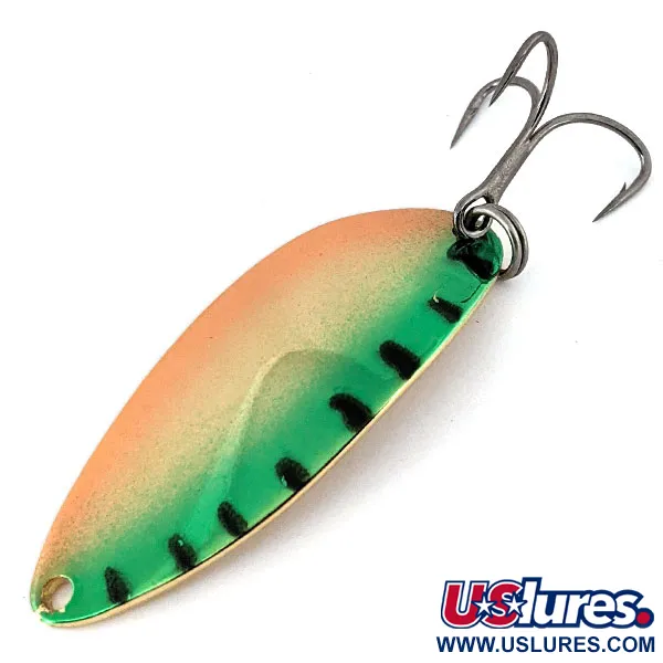 Vintage   Acme Little Cleo, 2/5oz Gold / Fire Tiger fishing spoon #13870