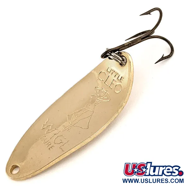 Vintage  Seneca Little Cleo (Hula Girl), 1/3oz Gold fishing spoon #13871