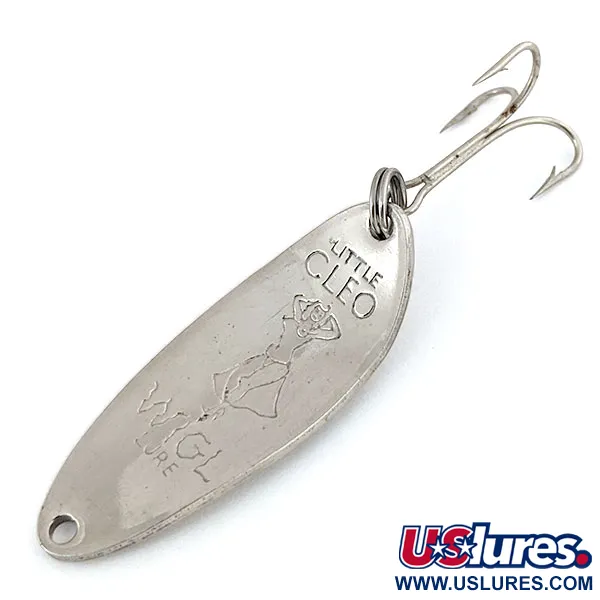 Vintage  Seneca Little Cleo (Hula Girl), 1/3oz Nickel fishing spoon #13873