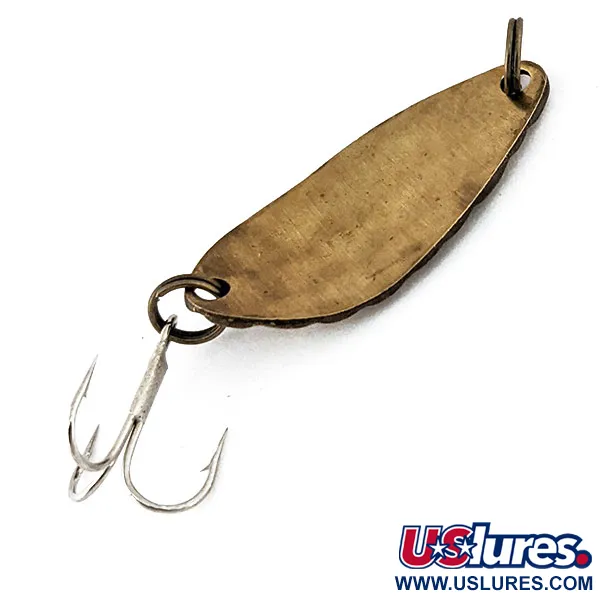 Vintage   Acme Little Cleo bubbles , 1/8oz Brass fishing spoon #13874