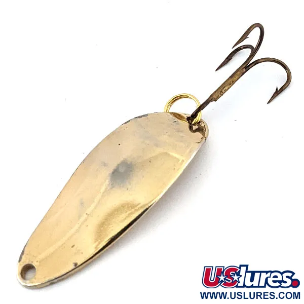 Vintage  Seneca Little Cleo (Hula Girl), 1/3oz Gold fishing spoon #13875