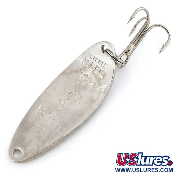 Vintage  Seneca Little Cleo (Hula Girl), 1/3oz Nickel fishing spoon #13876