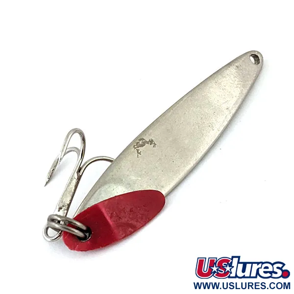 Vintage   Bay de Noc Swedish pimple #4, 1/4oz Nickel fishing spoon #13882
