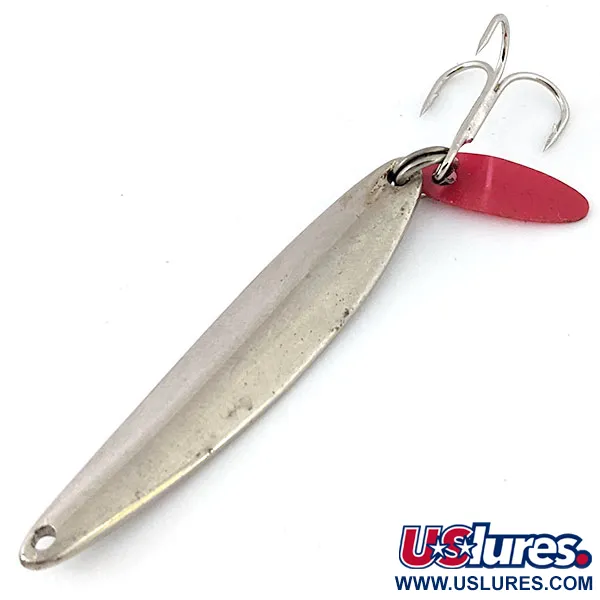 Vintage   Bay de Noc Swedish pimple #4, 1/4oz Nickel fishing spoon #13882