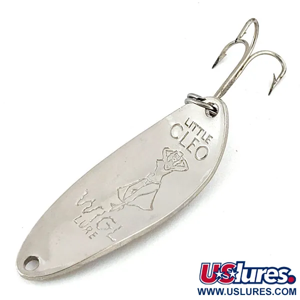Vintage  Seneca Little Cleo (Hula Girl), 1/3oz Nickel fishing spoon #13896