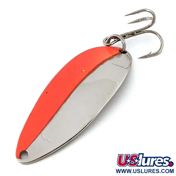 Vintage  Seneca Little Cleo (Hula Girl), 1/2oz Nickel / Orange fishing spoon #13913