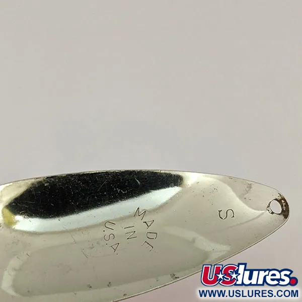 Vintage   Worth Chippewa Steel Spoon , 1/2oz Red / Black / Nickel fishing spoon #13972