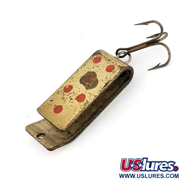 Vintage   ​Jake's Lures Lil Jake , 1/3oz Gold / Red fishing spoon #13981