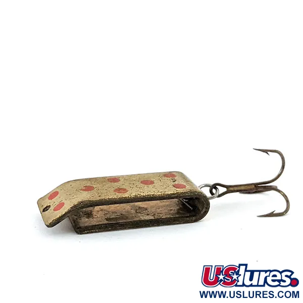 Vintage   ​Jake's Lures Lil Jake , 1/3oz Gold / Red fishing spoon #13981