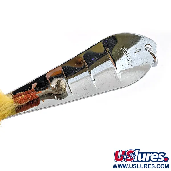 Vintage  Luhr Jensen Reflecto #4, 3/5oz Nickel / Yellow fishing spoon #13994
