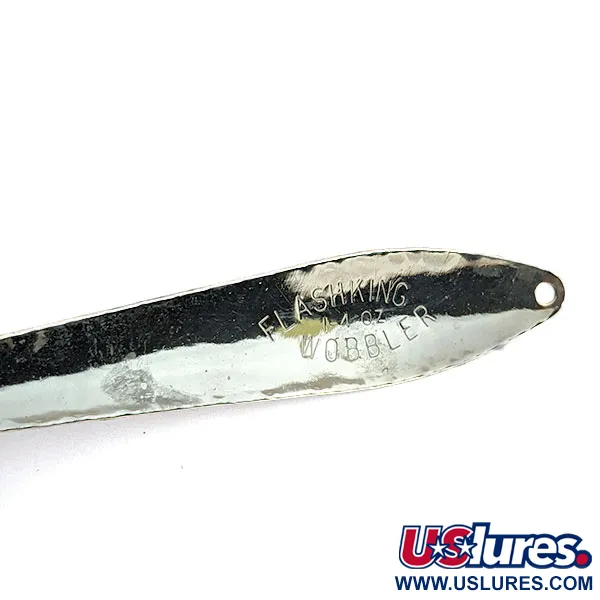 Vintage   Acme Flash-King Wobbler, 1/4oz Blue / Nickel fishing spoon #13997