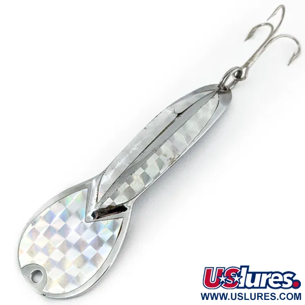 Vintage   Glen Evans Loco 4, 3/4oz Nickel fishing spoon #14000