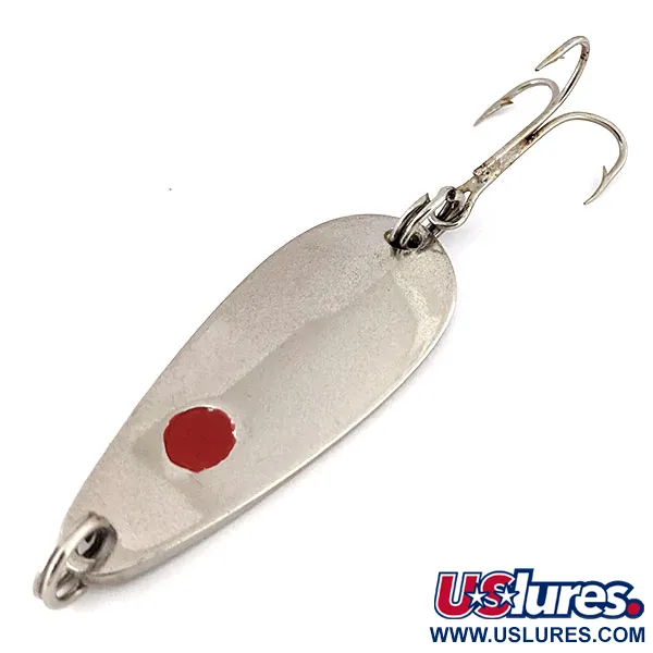 Vintage  Luhr Jensen Les Davis Hotrod, 2/5oz Nickel / Red fishing spoon #14031