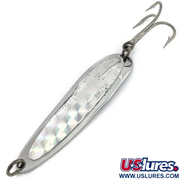 Vintage  Luhr Jensen Krocodile #4, 1/2oz Nickel fishing spoon #14066