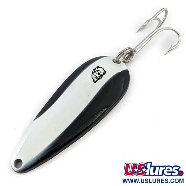 Vintage  Eppinger Dardevle Bass Rok't Imp, 3/4oz Black / White / Gold fishing spoon #14074