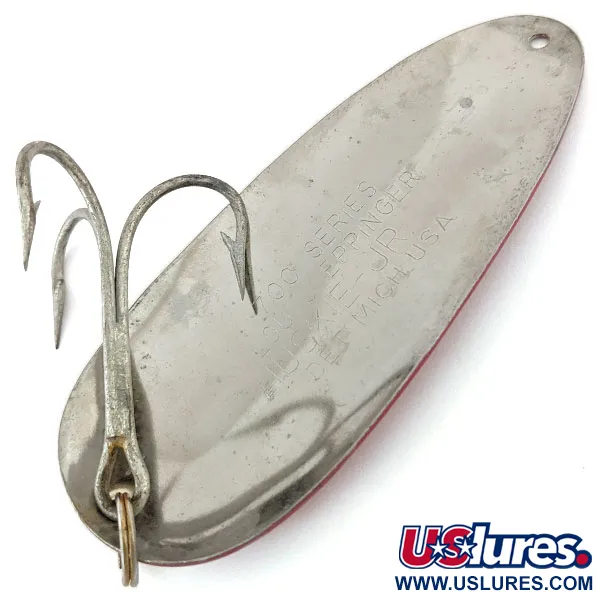 Vintage  Eppinger Dardevle Huskie Junior, 2oz Red / White / Nickel fishing spoon #14086
