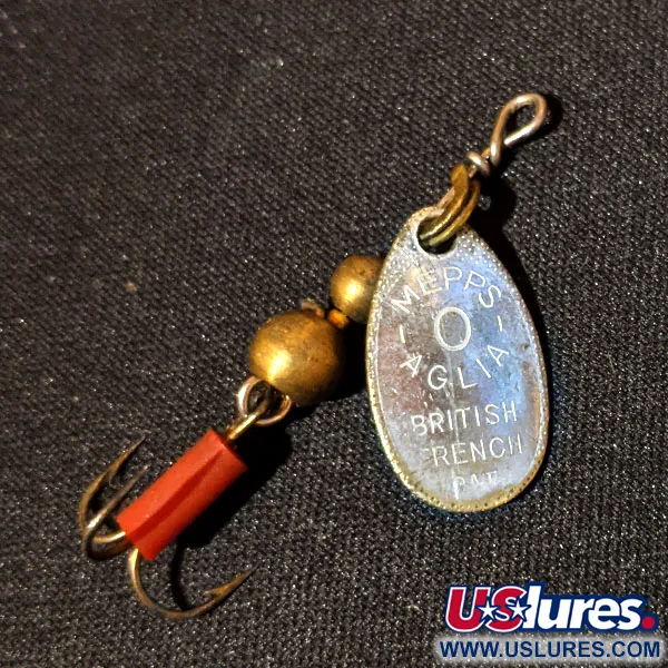 Vintage   Mepps Aglia 0, 3/32oz Silver spinning lure #14120