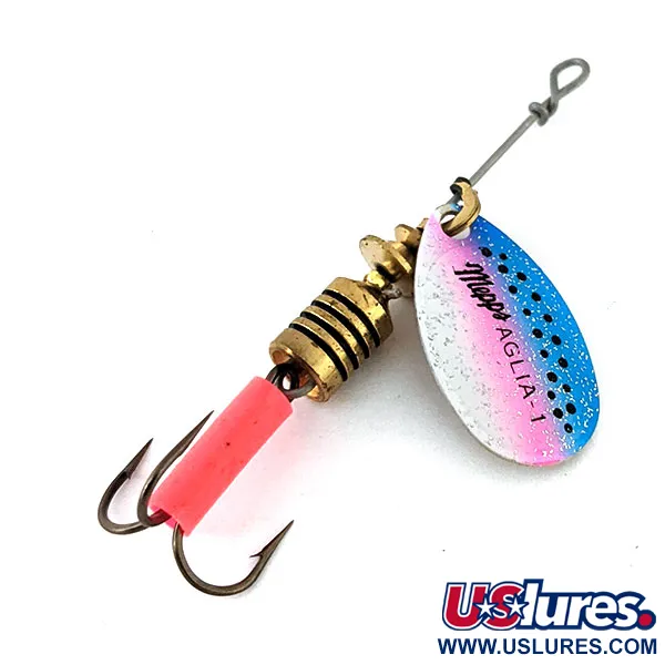 Vintage   Mepps Aglia 1, 1/8oz Rainbow Trout / Gold spinning lure #14121