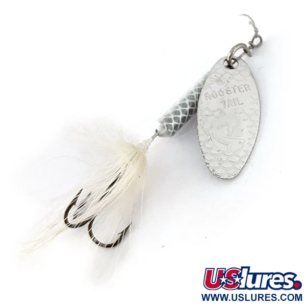 Vintage  Yakima Bait Worden’s Original Rooster Tail, 1/8oz Silver spinning lure #14141