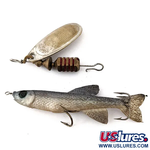 Vintage   Mepps Comet Mino 3, 1/3oz Silver spinning lure #14145