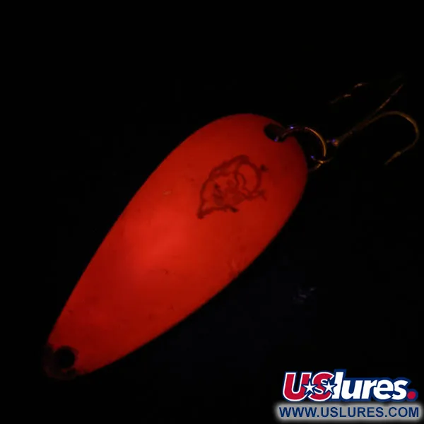 Vintage  Eppinger Dardevle Spinnie UV, 1/3oz Fluorescent Pink / Nickel fishing spoon #14146