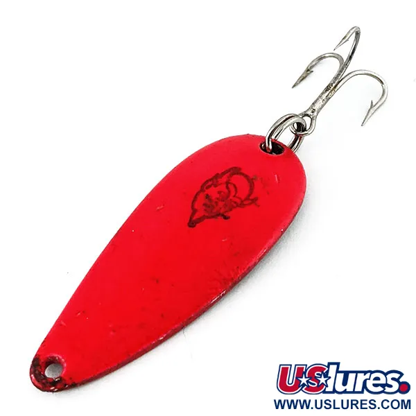 Vintage  Eppinger Dardevle Spinnie UV, 1/3oz Fluorescent Pink / Nickel fishing spoon #14146