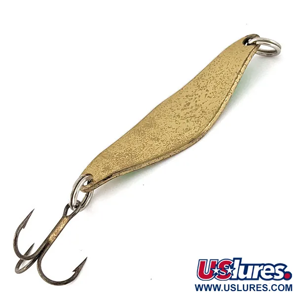 Vintage   Bay de Noc Do-Jigger #3, 1/3oz Gold / Green fishing spoon #14152