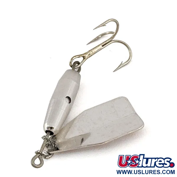 Vintage  Jake's Lures Jake's Stream-a-Lure, 3/16oz Nickel / Red spinning lure #16045