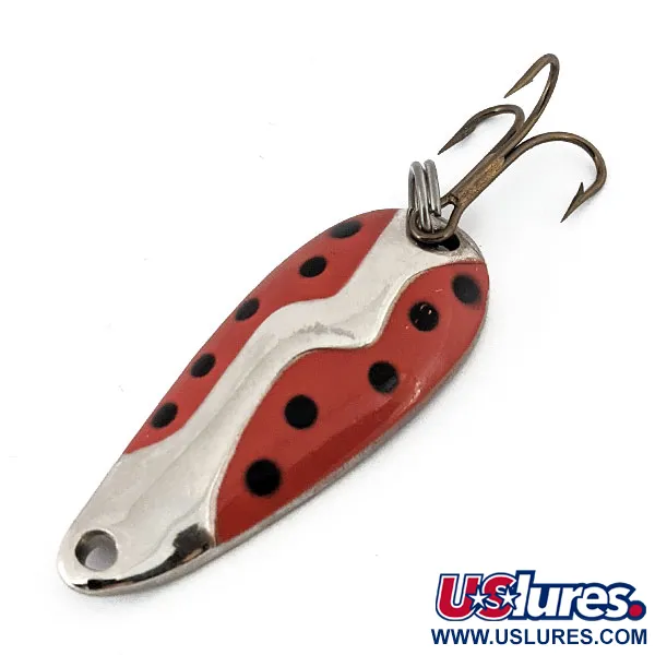 Vintage  Acme Kamlooper, 2/5oz Red / Black / Nickel fishing spoon #14174