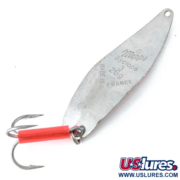 Vintage   Mepps Syclops 3, 1oz Silver fishing spoon #14179