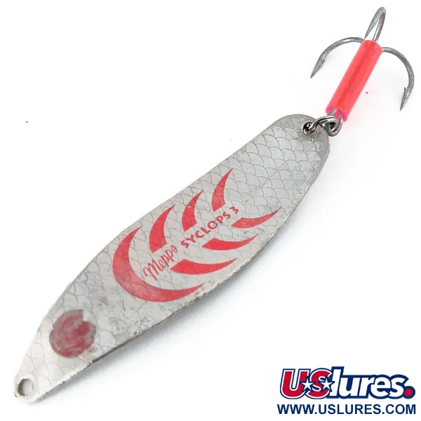 Vintage   Mepps Syclops 3, 1oz Silver fishing spoon #14179