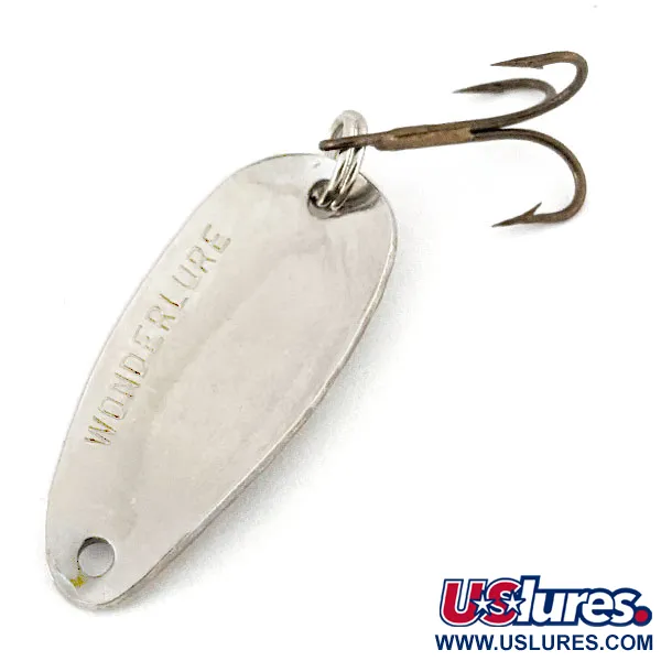 Vintage  Acme Wonderlure, 3/16oz Hammered Nickel fishing spoon #14182