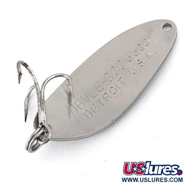 Vintage  Eppinger Dardevle Devle Dog 5300, 1/3oz Nickel fishing spoon #14199