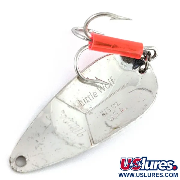 Vintage   Mepps Little Wolf , 2/5oz Silver fishing spoon #14212