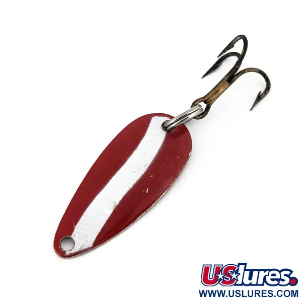 Vintage  Acme Wonderlure , 1/32oz Red / White / Nickel fishing spoon #14234