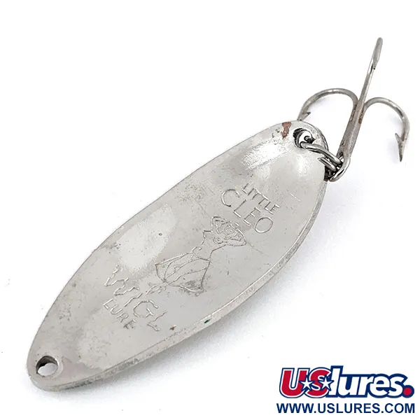 Vintage  Seneca Little Cleo (Hula Girl), 2/3oz Nickel fishing spoon #14238