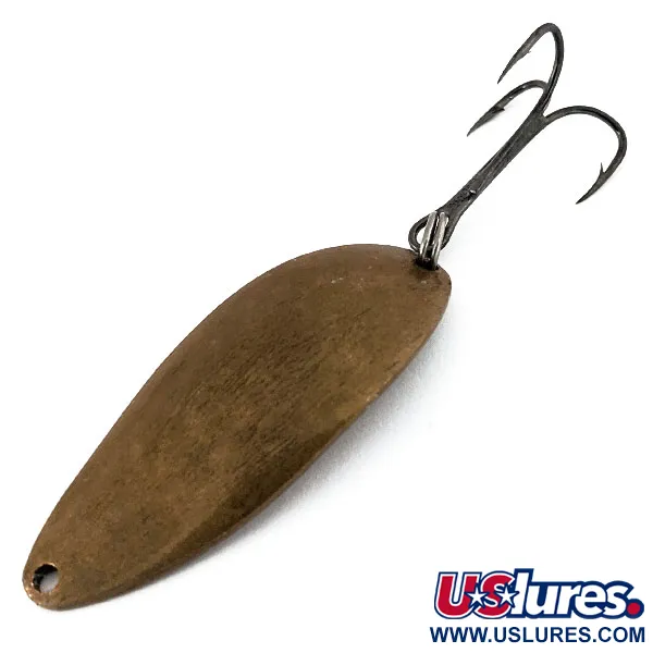 Vintage  Seneca Little Cleo (Hula Girl), 3/5oz  Dark Brass fishing spoon #14241
